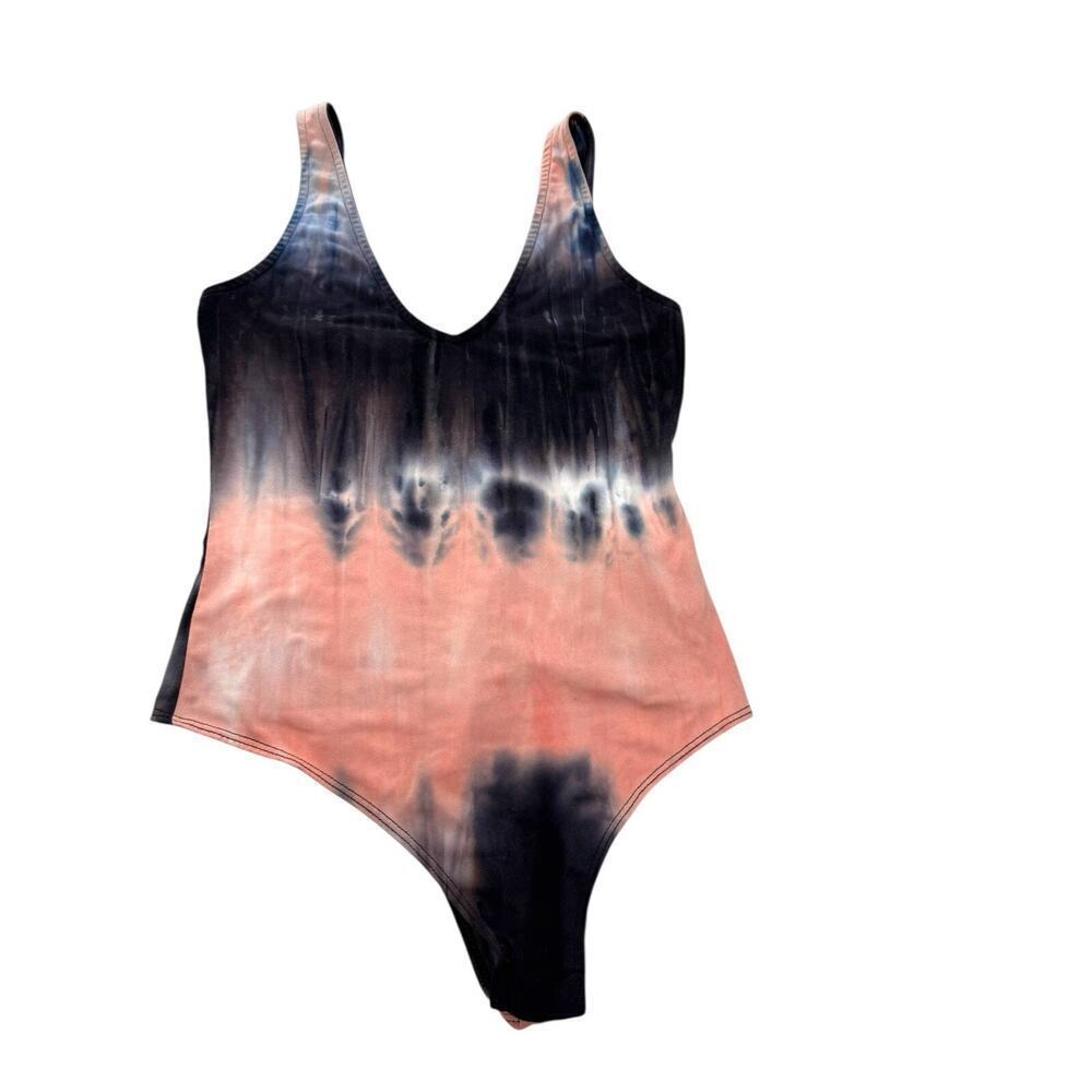 Socialite Tie-Dye Bodysuit Small Black Peach Navy Festival Ready!
